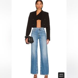 GRLFRND Blue Chelsea Market High Rise flared light fading Jeans Size 31 …